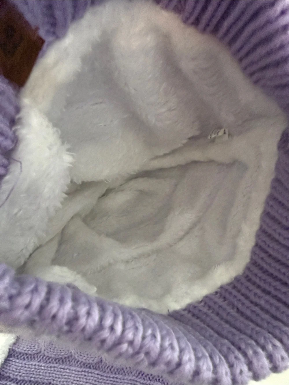 Kids Lavender Knit Hat, Gloves & Scarf Set